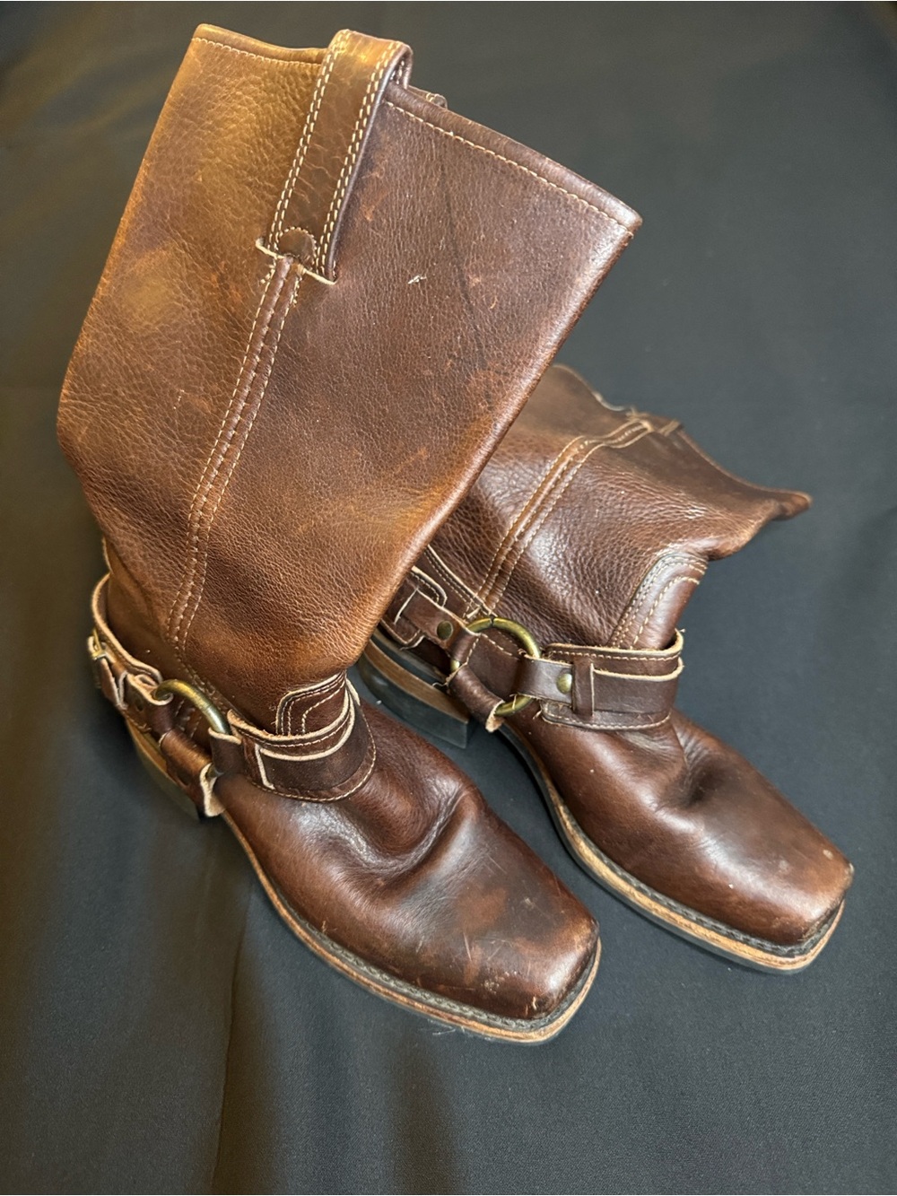 Vintage Frye - Men's Brown Leather Harness Boots / 6 M
